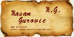 Mašan Gurović vizit kartica